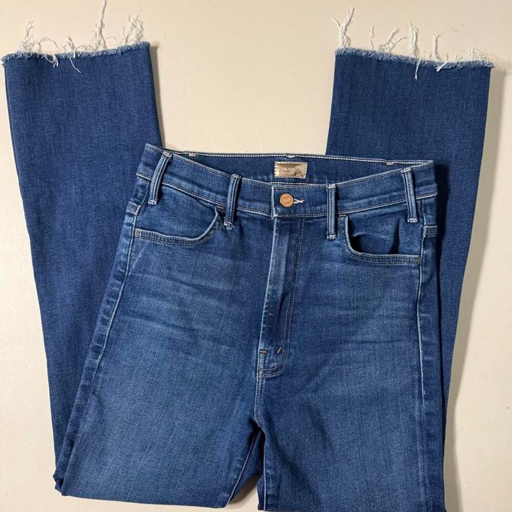 Mother Women's Blue and Navy Jeans